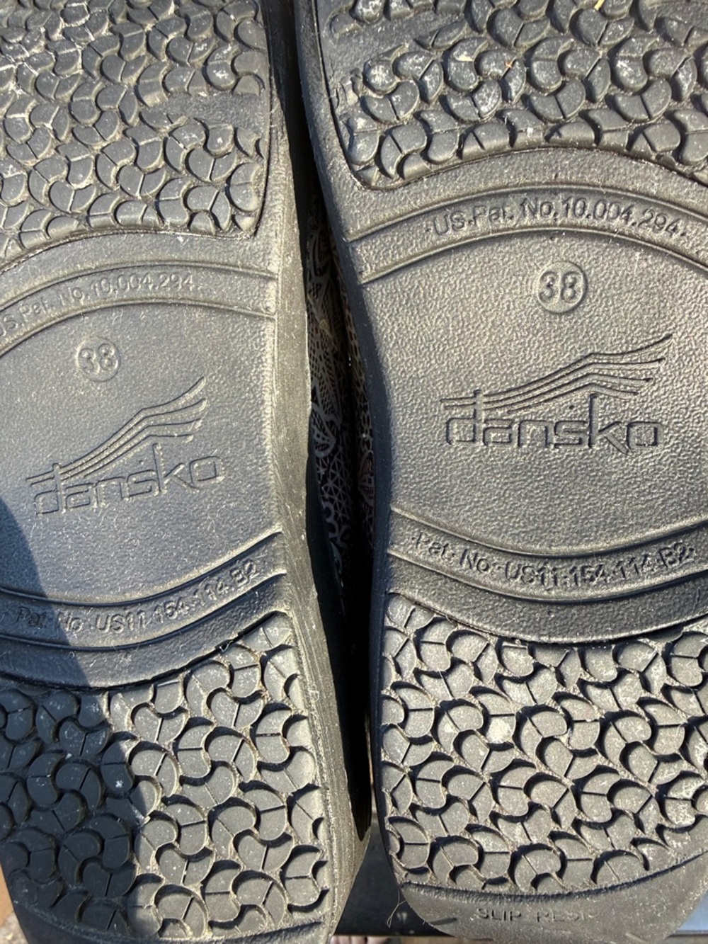 Dansko Multicolor Lace Pattern Platform Shoes - Picture 4 of 6